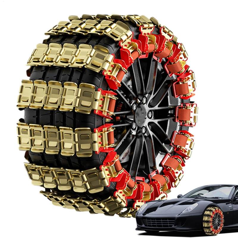 Ice Grip Tires Chain, Thicken Metal Tires Chains, Dragon Claw Snow Chains, SUV Tire Chains, Anti Skid Tire Chain, Tire Ice, Snow Tires Chain Cars for Mud, Rock Climbing, and Ice Protection von Nuyhgtr