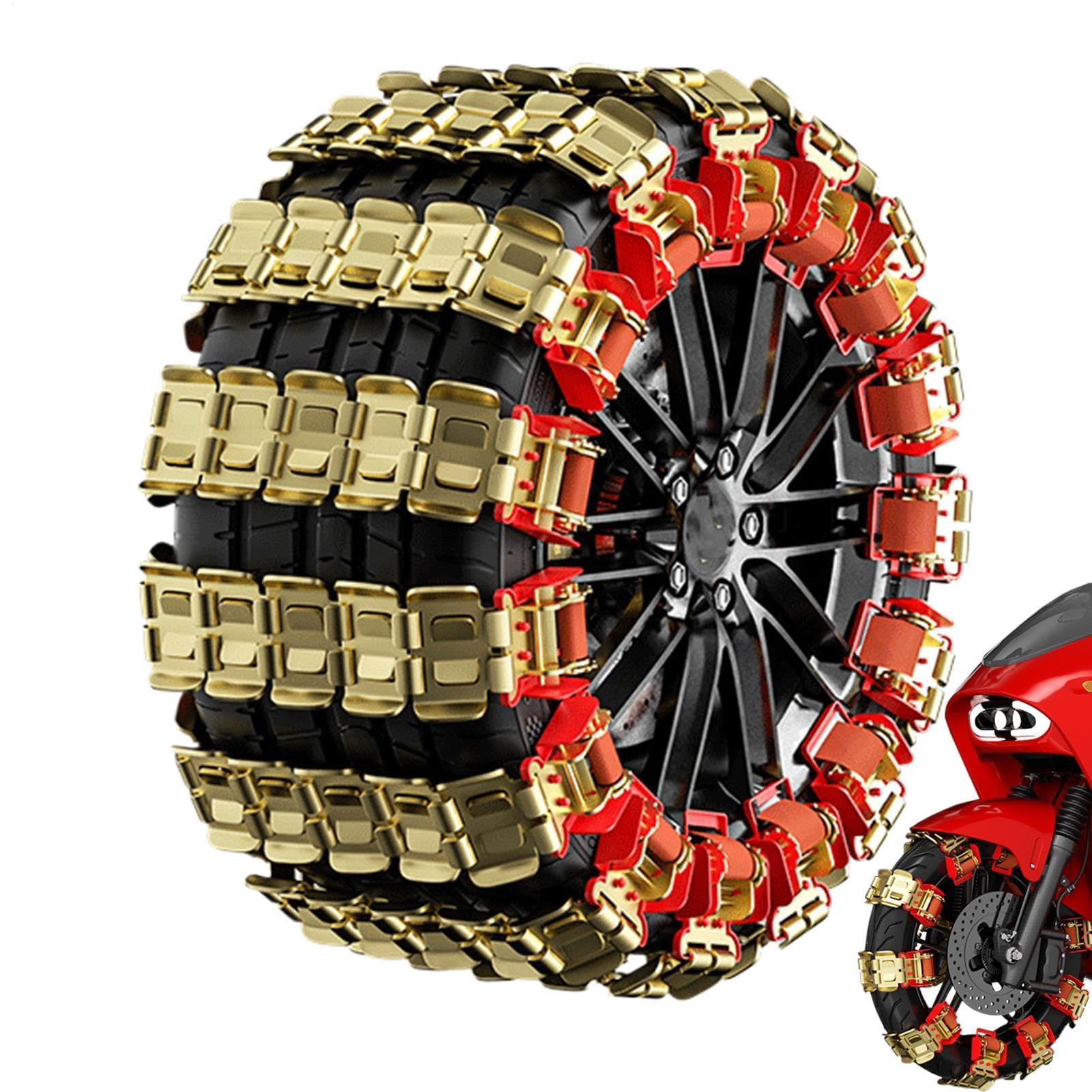 Ice Grip Tires Chain, Thicken Metal Tires Chains, Dragon Claw Snow Chains, SUV Tire Chains, Anti Skid Tire Chain, Tire Ice, Snow Tires Chain Cars for Mud, Rock Climbing, and Ice Protection von Nuyhgtr