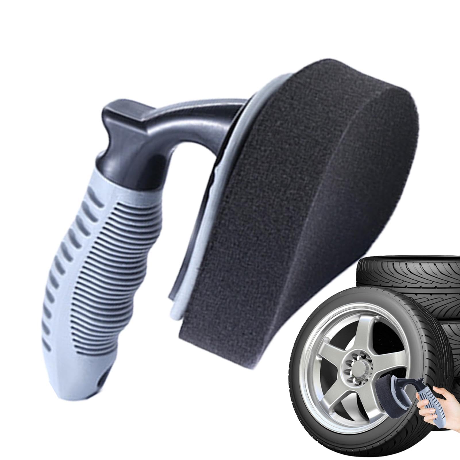 Nuyhgtr Car Detailing Brush, Car Wheel Brush, Curved Portable Brush, Brusj with Detachable Sponge, Multipurpose Brush for Tire Wheel, 14x14.5x4cm/5.51x5.71x1.57 inches von Nuyhgtr