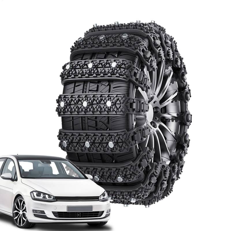 Snow Car Tire Chains, Icy Roads Tires Chains, Car Tire Chain Minivan, Tires Traction Chain, Winter Tire, 10X Snow Chain, Stormy Weather Tires Chains for Traction on Slippery Roads von Nuyhgtr