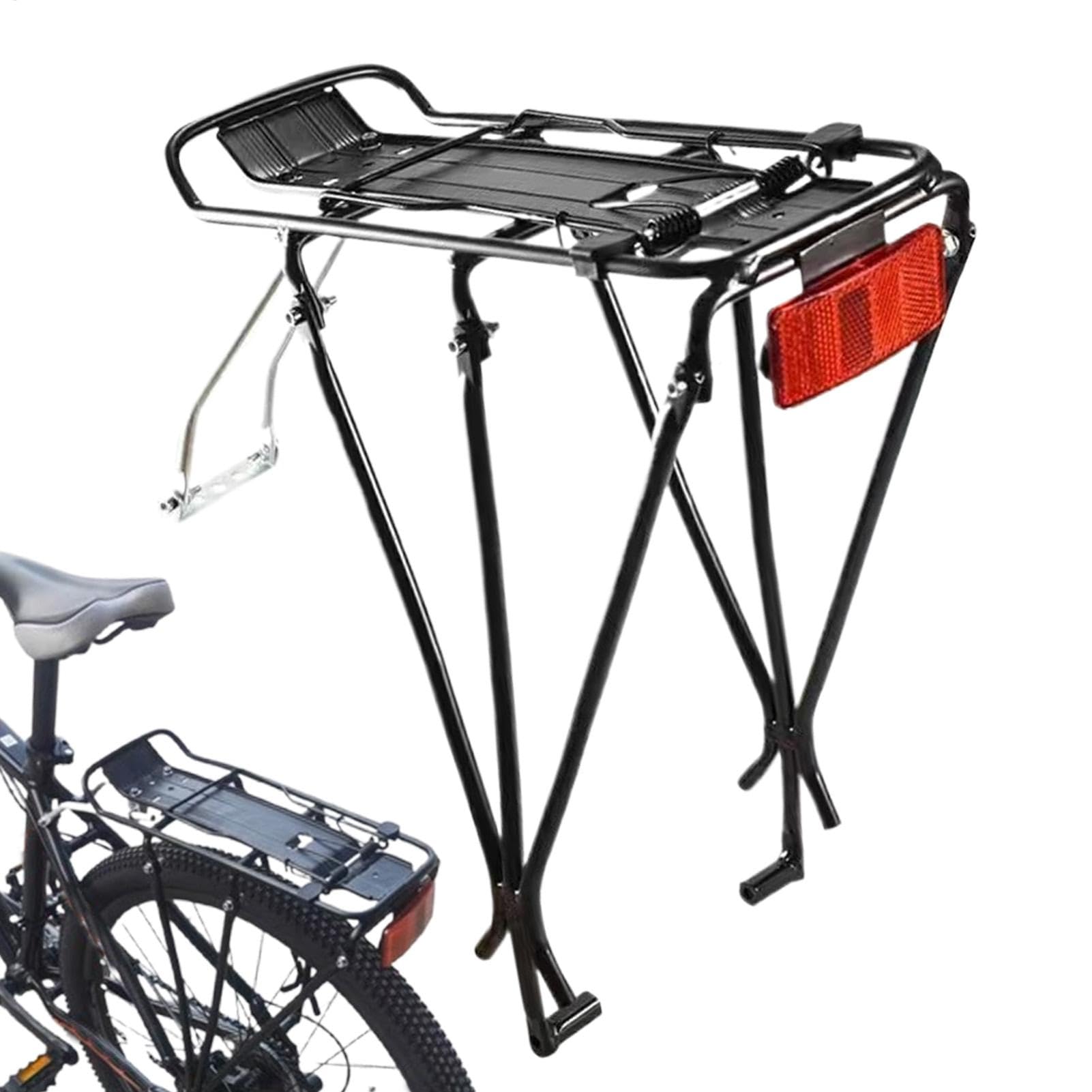 Cycling Rear Rack, Aluminum Alloy, Back Cargo Seat Carrier, Quick Release Pannier Stand, Biking Rear Rack with Reflector, for Enhanced Visibility and Safety von Nuytghr