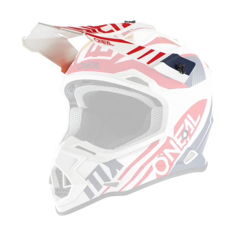 O'NEAL | Ersatzschirm Motocross-Helm | Motocross MX | Ersatzschirm für den 2SRS Helmet Spyde 2.0 | Visor 2SRS Helmet Spyde 2.0 | Erwachsene | Blau Weiß Rot von O'NEAL