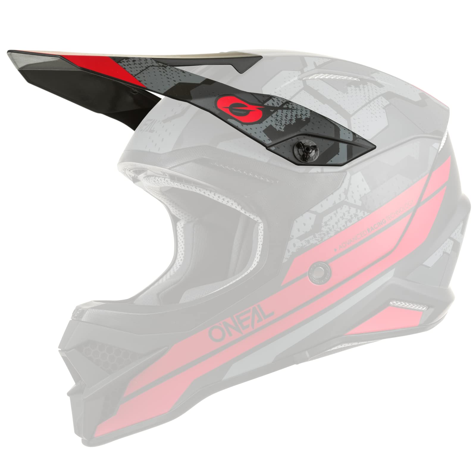 O'NEAL | Ersatzschirm Motocross-Helm | Motocross MX | Ersatzschirm für den 3SRS Helmet Camo V.22 | Visor 3SRS Helmet Camo V.22 | Erwachsene | Schwarz Rot von O'NEAL