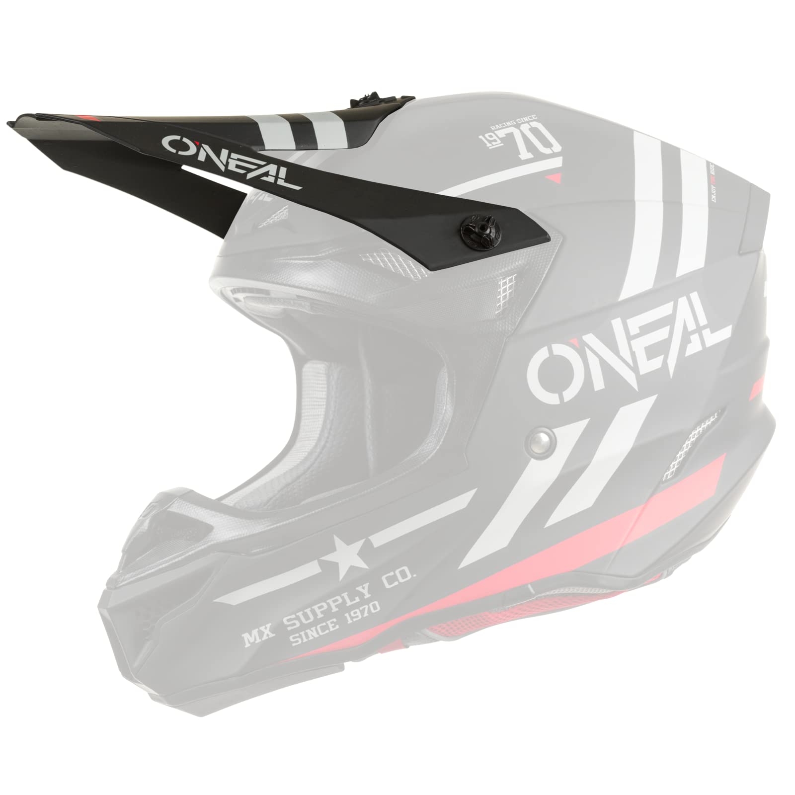 O'NEAL | Ersatzschirm Motocross-Helm | Motocross MX | Ersatzschirm für den 5SRS Helmet Squadron V.22 | Visor 5SRS Polyacrylite Helmet Squadron V.22 | Erwachsene | Schwarz Grau von O'NEAL