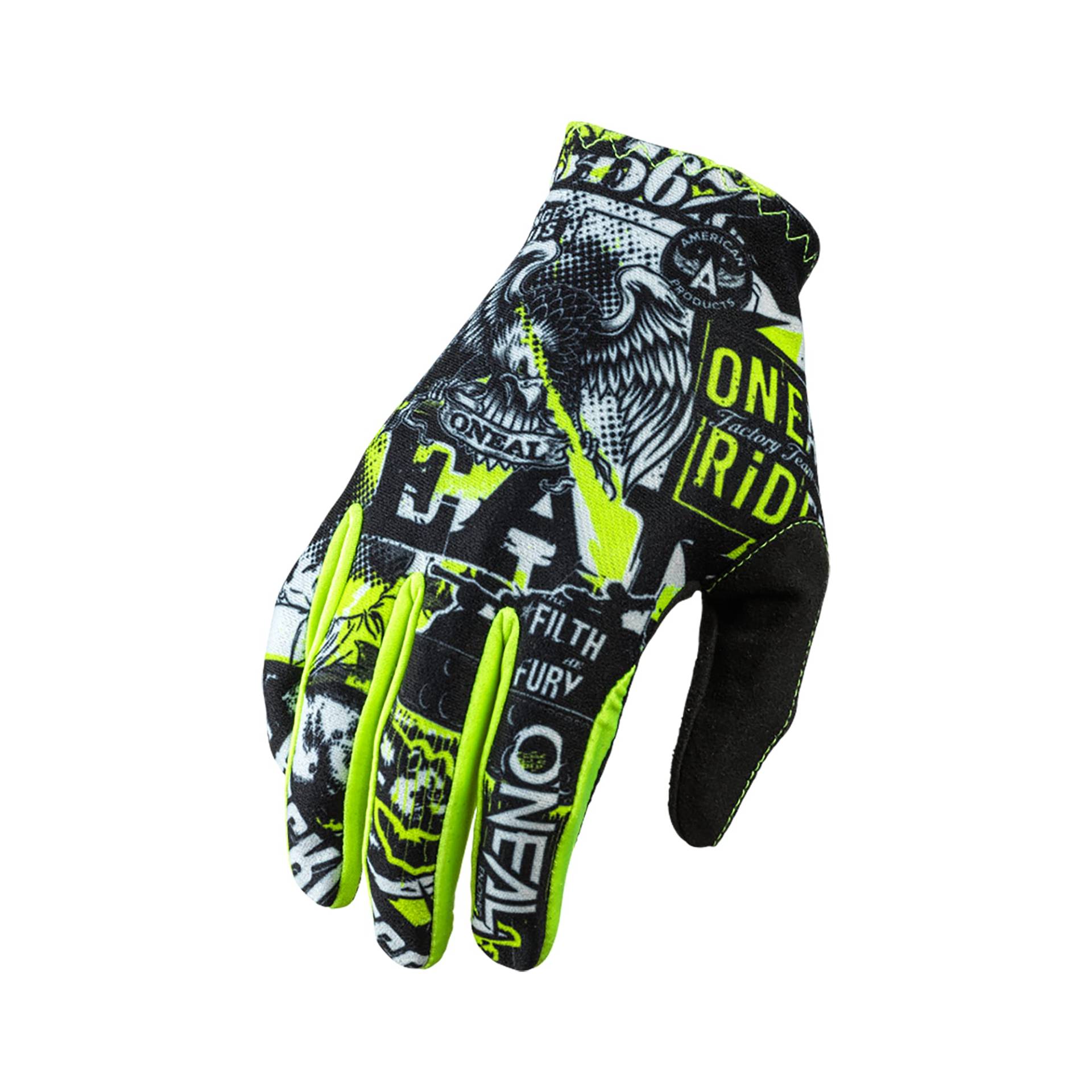 O'NEAL | Fahrrad- & Motocross-Handschuhe | Kinder | MX MTB DH FR Downhill Freeride | Langlebige, Flexible Materialien, belüftete Handoberseite | Matrix Youth Glove Attack | Bunt | Größe L von O'NEAL