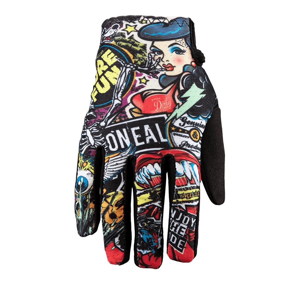 O'NEAL | Fahrrad- & Motocross-Handschuhe | Kinder | MX MTB DH FR Downhill Freeride | Langlebige, flexible Materialien, belüftete Handoberseite | Matrix Youth Glove Crank | Schwarz | Größe L von O'NEAL