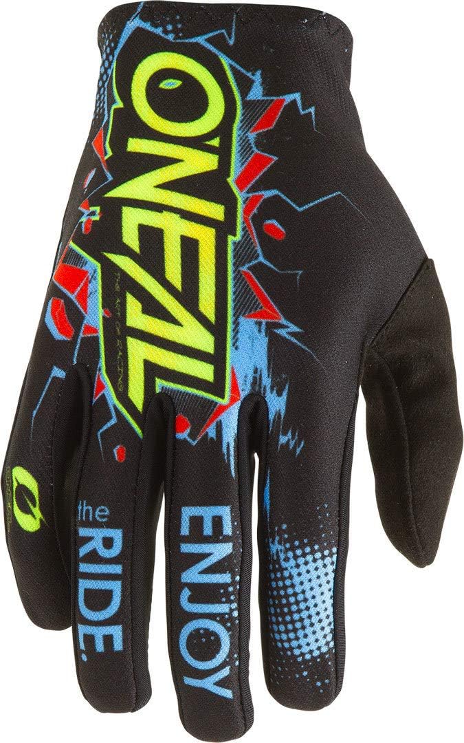 O'NEAL | Fahrrad- & Motocross-Handschuhe | Kinder | MX MTB DH FR Downhill Freeride | Langlebige, Flexible Materialien, belüftete Handoberseite | Matrix Youth Glove Villain | Schwarz | Größe L von O'NEAL