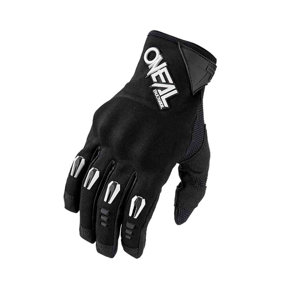 O'NEAL | Fahrrad- & Motocross-Handschuhe | MX MTB DH FR Downhill Freeride | Einteiliger, hochdichter Fingerknöchelschutz, Silikonaufdruck | Hardwear Glove | Erwachsene | Schwarz | Größe M von O'NEAL