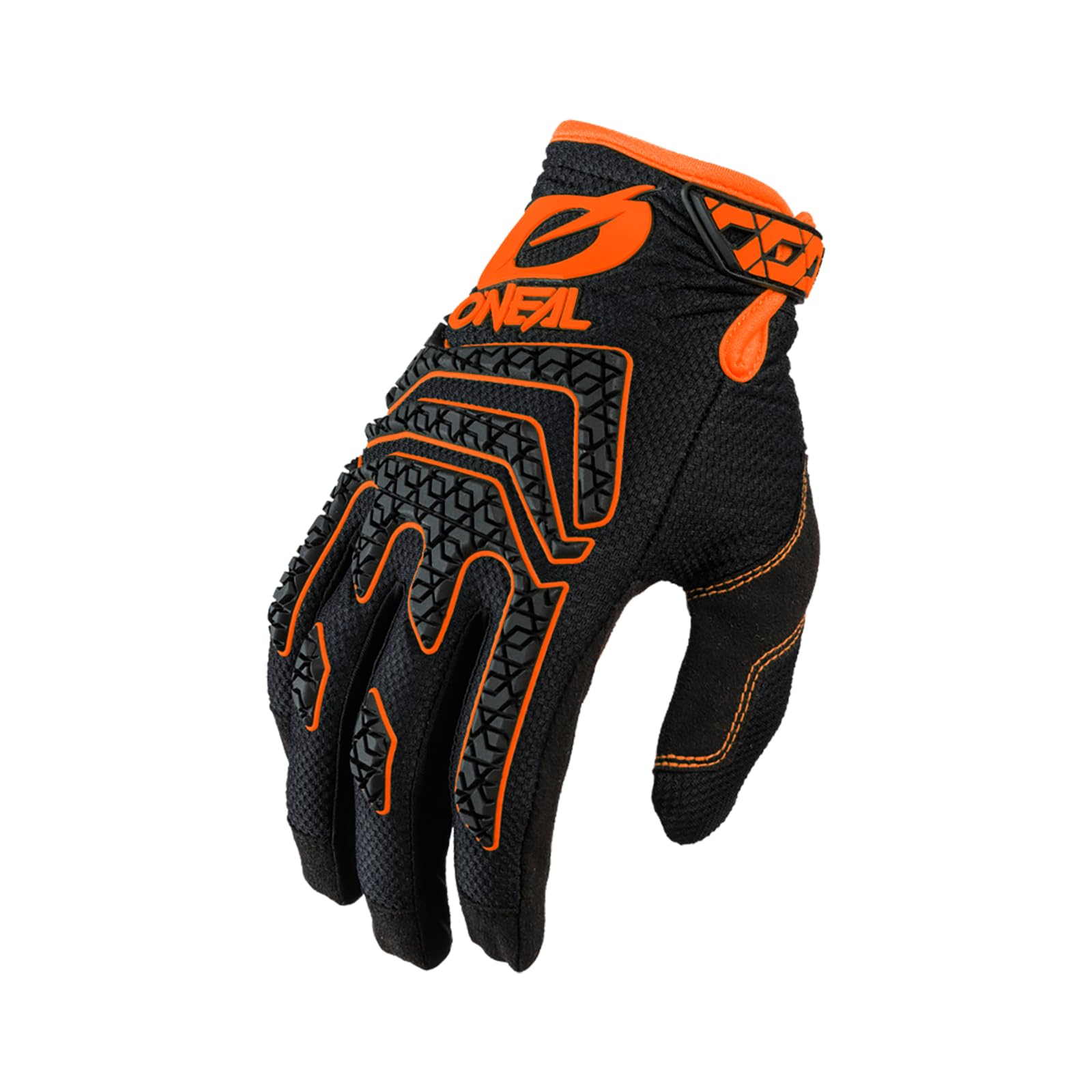 O'NEAL | Fahrrad- & Motocross-Handschuhe | MX MTB DH FR Downhill Freeride | Langlebige, Flexible Materialien, Silikonprint für Grip | Sniper Elite Glove | Erwachsene | Schwarz Orange | Größe L von O'NEAL