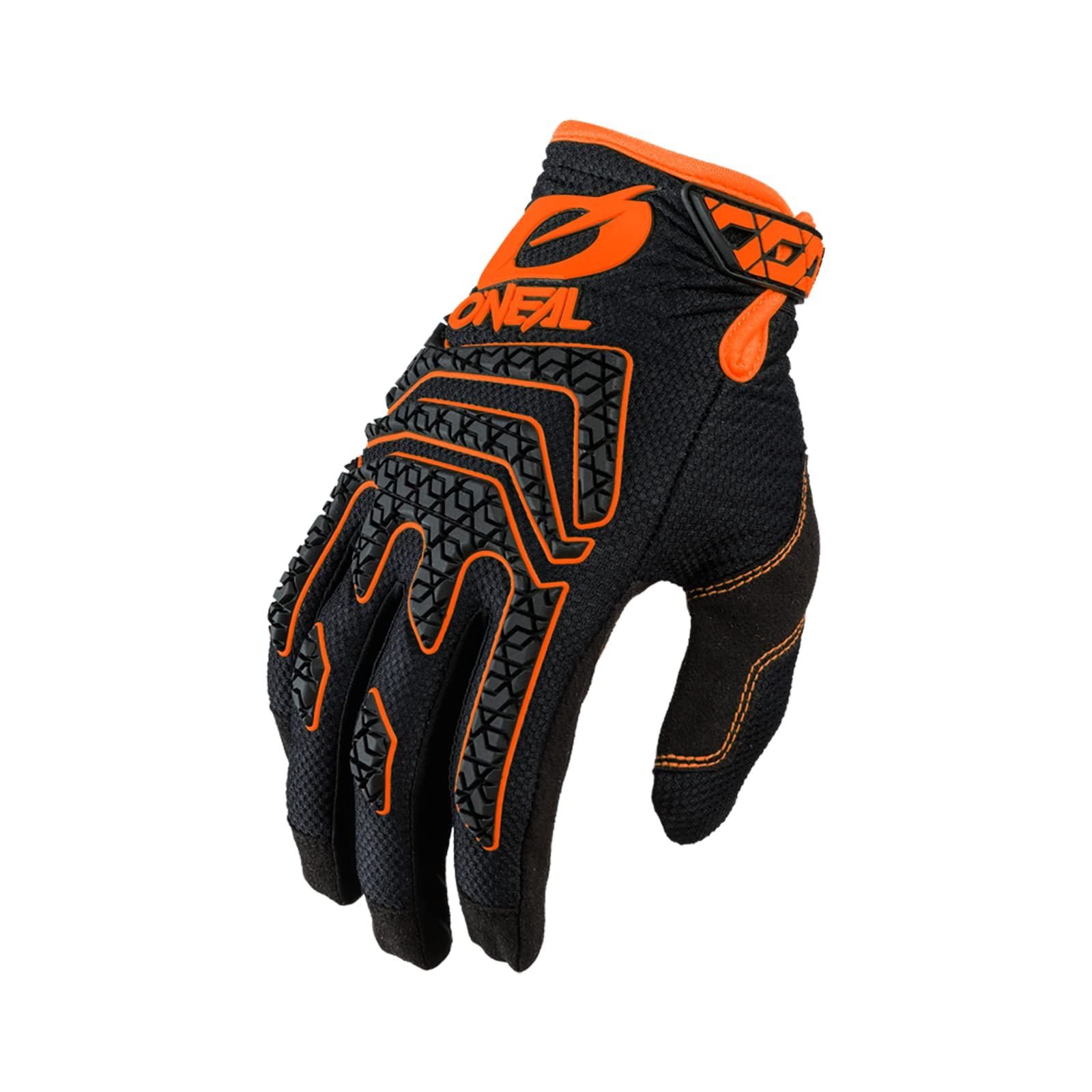 O'NEAL | Fahrrad- & Motocross-Handschuhe | MX MTB DH FR Downhill Freeride | Langlebige, Flexible Materialien, Silikonprint für Grip | Sniper Elite Glove | Erwachsene | Schwarz Orange | Größe S von O'NEAL