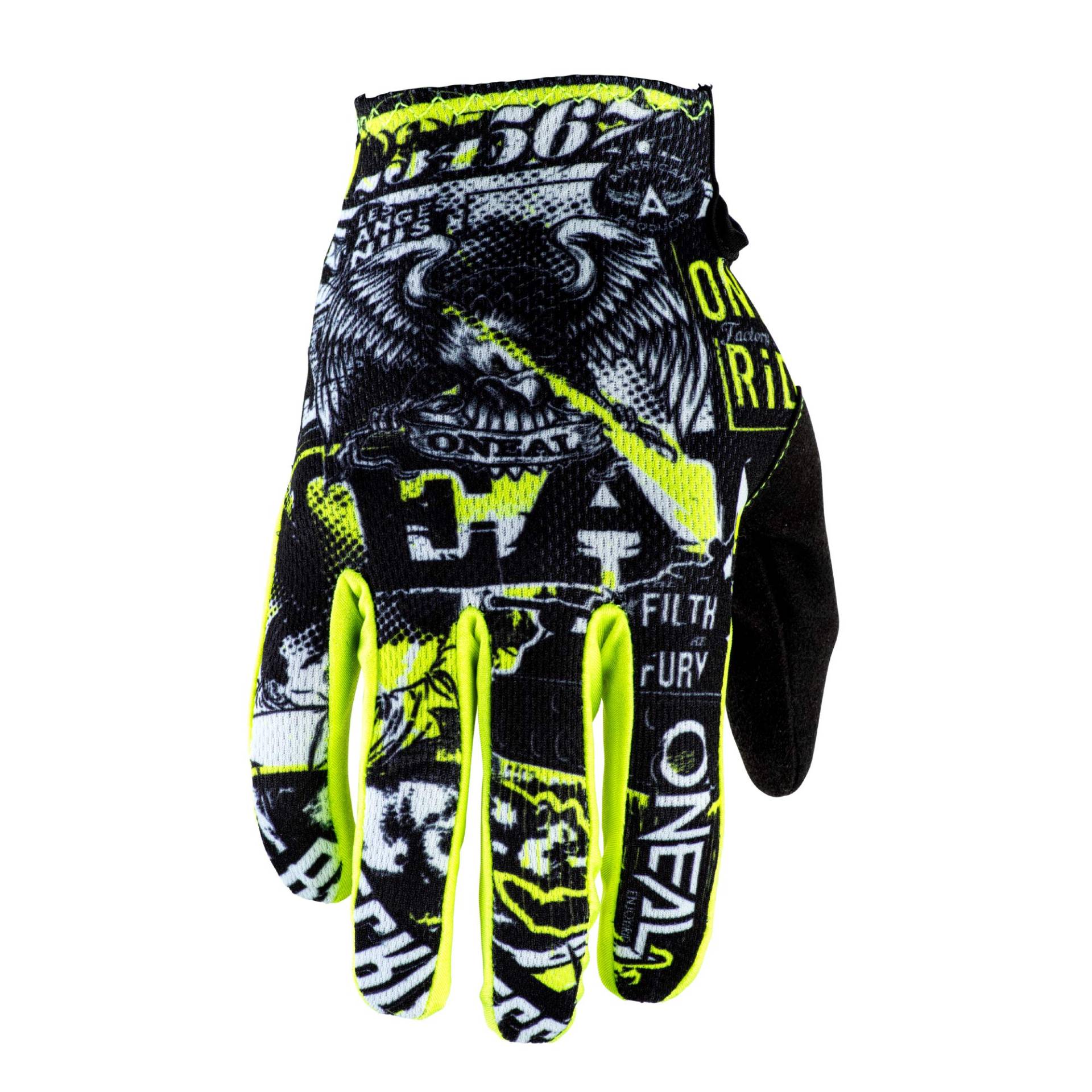 O'NEAL | Fahrrad- & Motocross-Handschuhe | MX MTB DH FR Downhill Freeride | Langlebige, Flexible Materialien, belüftete Handoberseite | Matrix Glove Attack | Unisex | Schwarz Neon Gelb | Größe L von O'NEAL