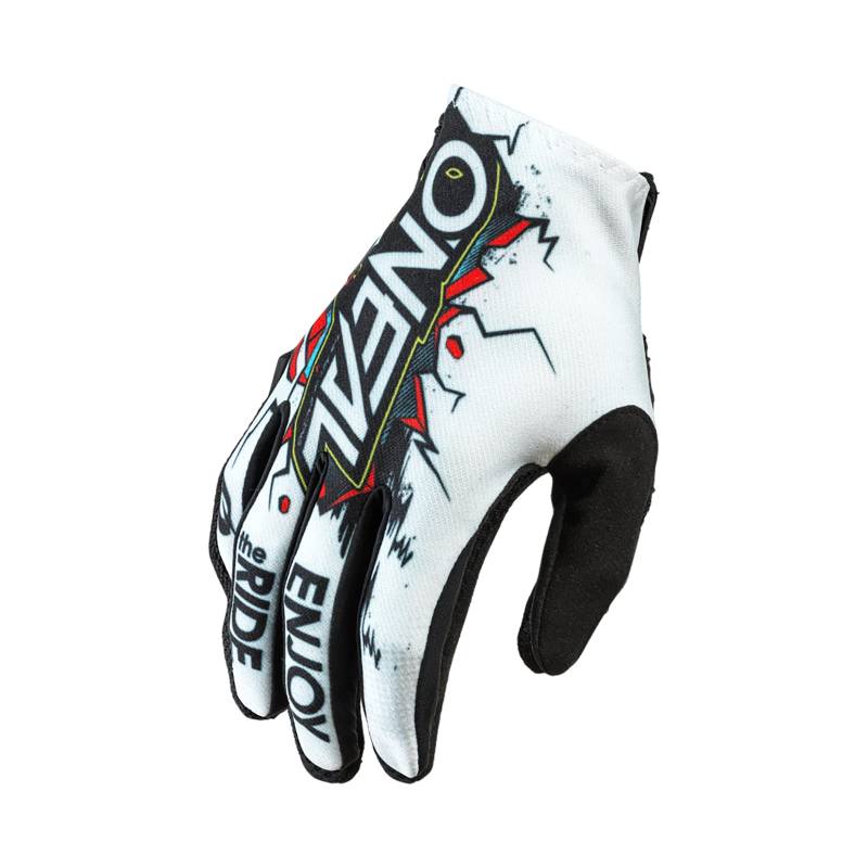 O'NEAL | Fahrrad- & Motocross-Handschuhe | MX MTB DH FR Downhill Freeride | Langlebige, Flexible Materialien, belüftete Handoberseite | Matrix Glove Villain | Unisex | Schwarz Weiß | Größe M von O'NEAL