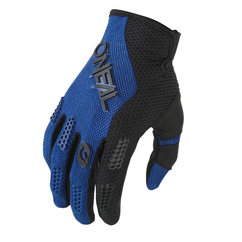 O'NEAL | Fahrrad- & Motocross-Handschuhe | MX MTB FR Downhill | Passform, Luftdurchlässiges Material | Element Glove RACEWEAR V.24 | Erwachsene | Schwarz Blau | Größe L von O'NEAL