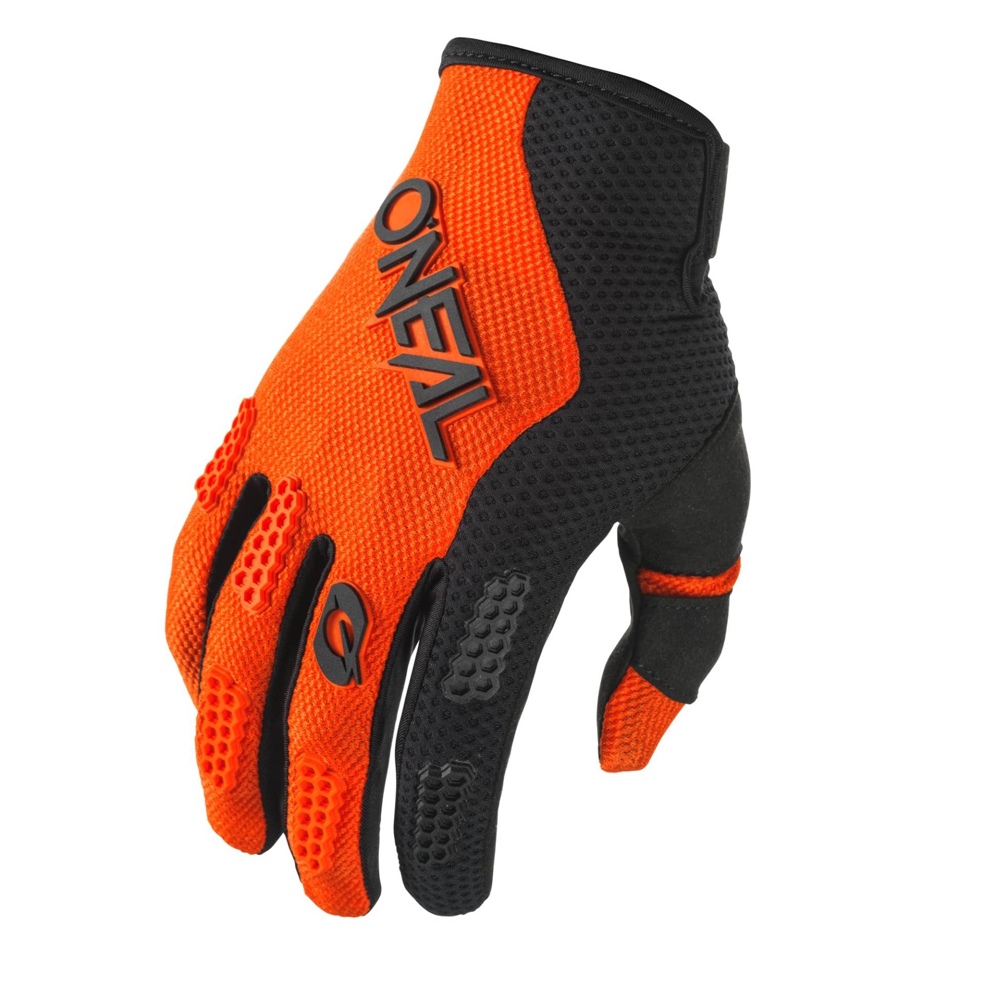 O'NEAL | Fahrrad- & Motocross-Handschuhe | MX MTB FR Downhill | Passform, Luftdurchlässiges Material | Element Glove RACEWEAR V.24 | Erwachsene | Schwarz Orange | Größe L von O'NEAL