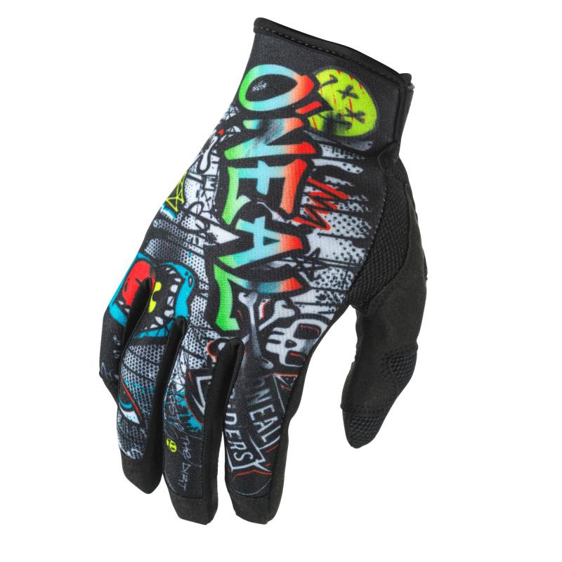 O'NEAL | Fahrrad- & Motocross-Handschuhe | MX MTB FR Downhill | Passform, Luftdurchlässiges Material | Mayhem Glove Rancid V.24 | Erwachsene | Schwarz Weiß | Größe M von O'NEAL