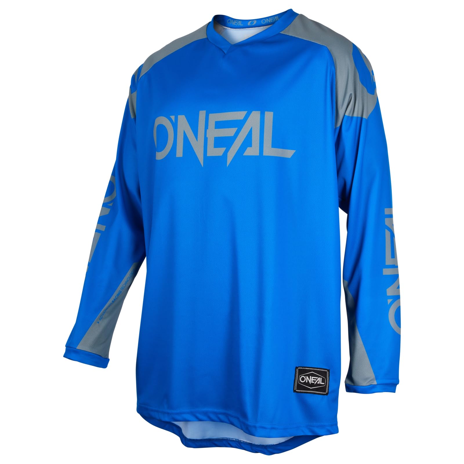 O'NEAL | Jersey | Enduro Motocross | Atmungsaktives Material, Maximale Bewegungsfreiheit, Verlängerter Rücken | Jersey Matrix Ridewear | Erwachsene | Blau Grau | Größe L von O'NEAL