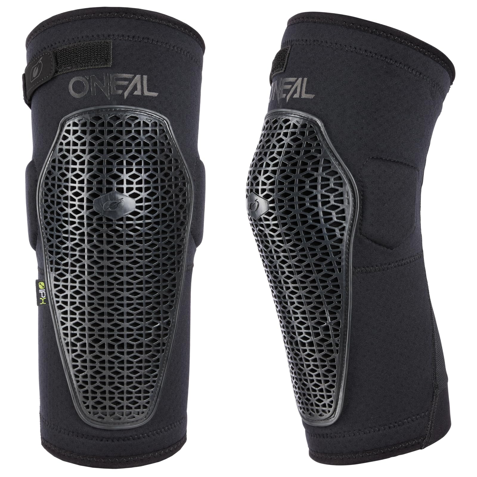 O'NEAL | Knie-Protektoren | Motocross Enduro Motorrad | Hochdichter IPX® Aufprallschutz, elastischem Klettband, Atmungsaktives Neopren | Junction Lite Knee Guard V.23 | Erwachsene | Schwarz | Größe L von O'NEAL