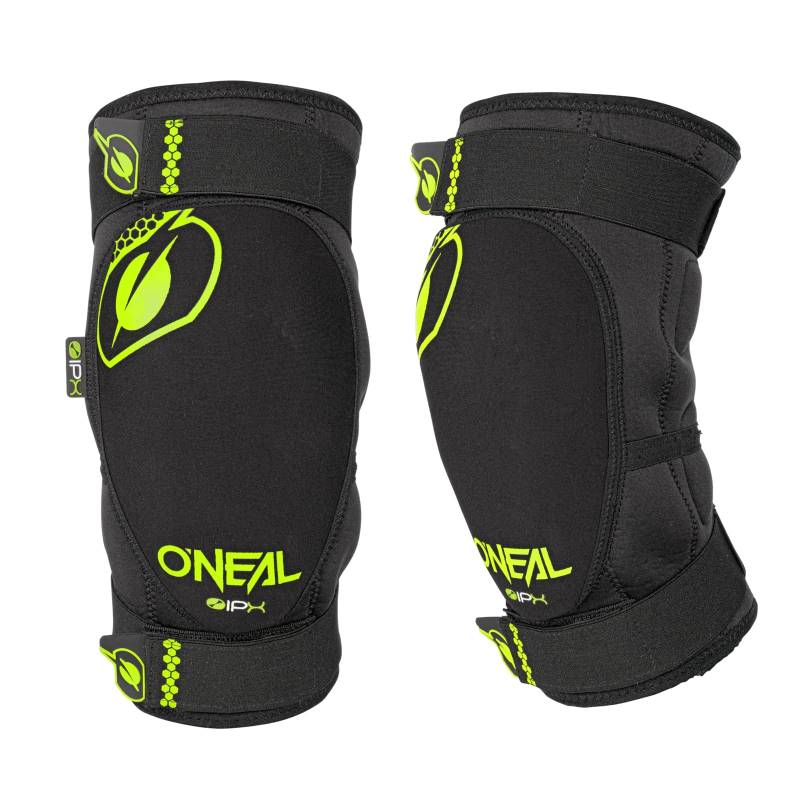 O'NEAL | Knieprotektor | BMX Mountainbike Downhill | IPX®- Aufprallschutz aus Polyurethan, Leichte Konstruktion, Abriebfestes Material | Dirt Knee Guard | Erwachsene | Neon-Gelb Schwarz | Größe M von O'NEAL