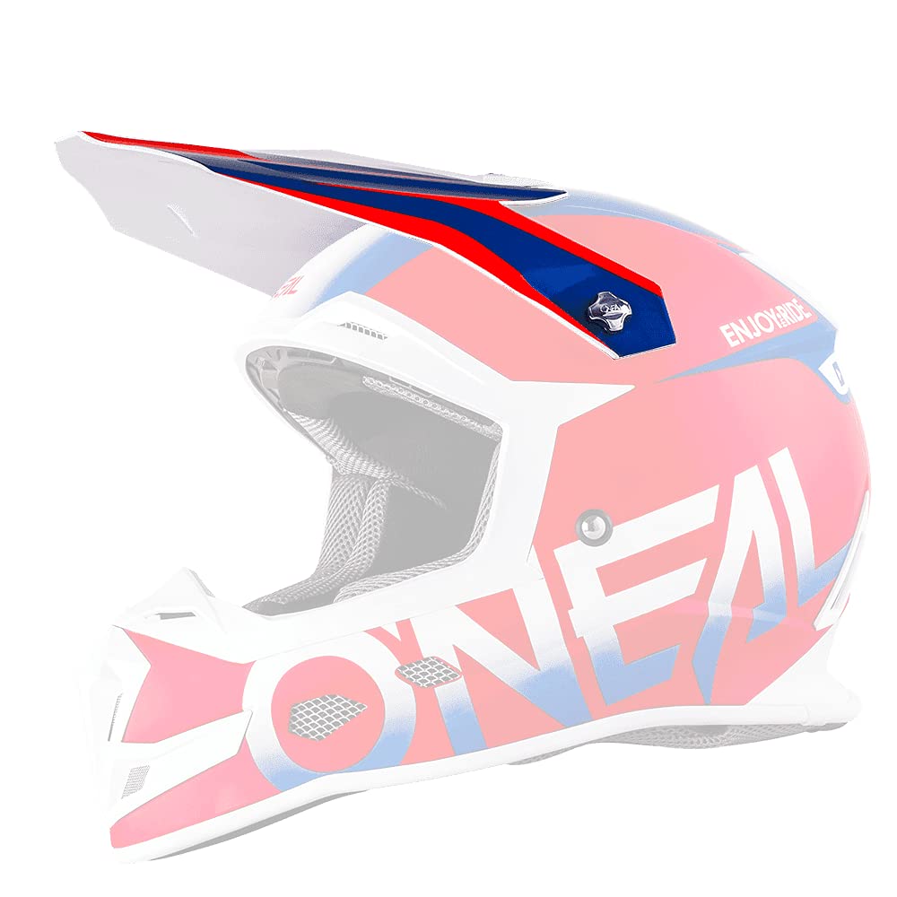 O'NEAL | Motocross-Helm-Ersatzteile | Enduro Motorrad | Ersatzschirm 5SRS Helm Blocker | Spare Visor 5SRS Blocker Helmet | Rot Blau | One Size von O'NEAL