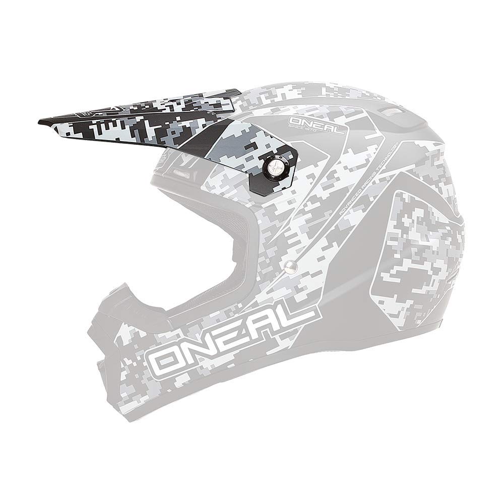 O'NEAL | Motocross-Helm-Ersatzteile | Enduro Motorrad | Ersatzschirm 5SRS Helm Digi Camo | Spare Visor 5SRS Digi Camo Helmet | Grau | One Size von O'NEAL