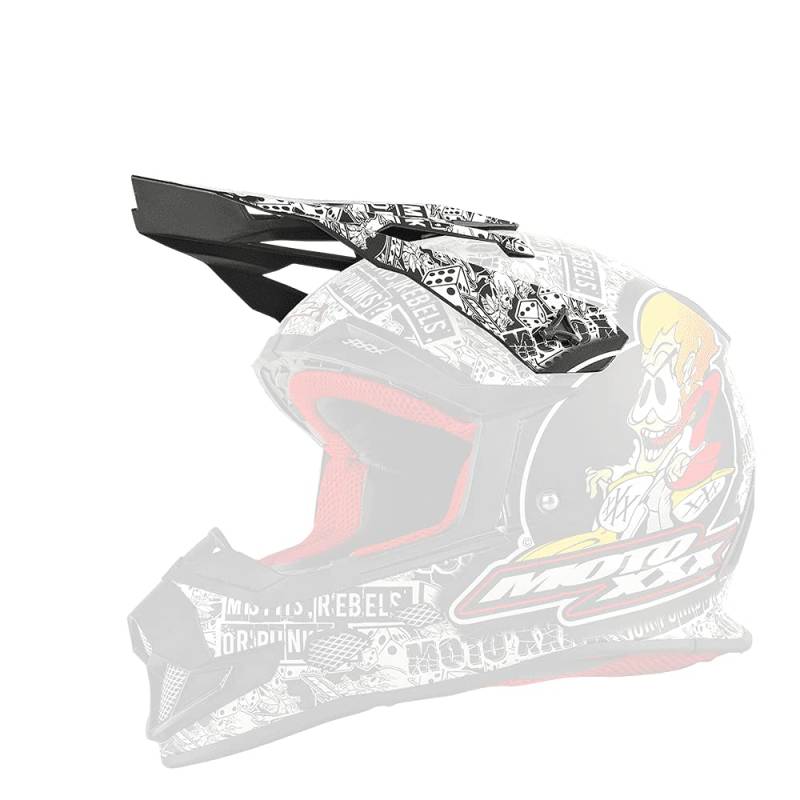 O'NEAL | Motocross-Helm-Ersatzteile | Enduro Motorrad | Ersatzschirm 5SRS Helm Moto XXX | Spare Visor 5SRS Moto XXX Helmet OG Character | Schwarz Weiß | One Size von O'NEAL