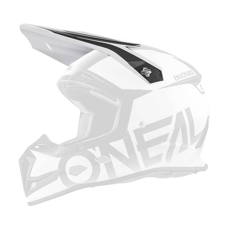 O'NEAL | Motocross-Helm-Ersatzteile | Enduro Motorrad | Ersatzschirm 5SRS Helm Race | Spare Visor 5SRS Blocker Helmet | Schwarz Weiß | One Size von O'NEAL