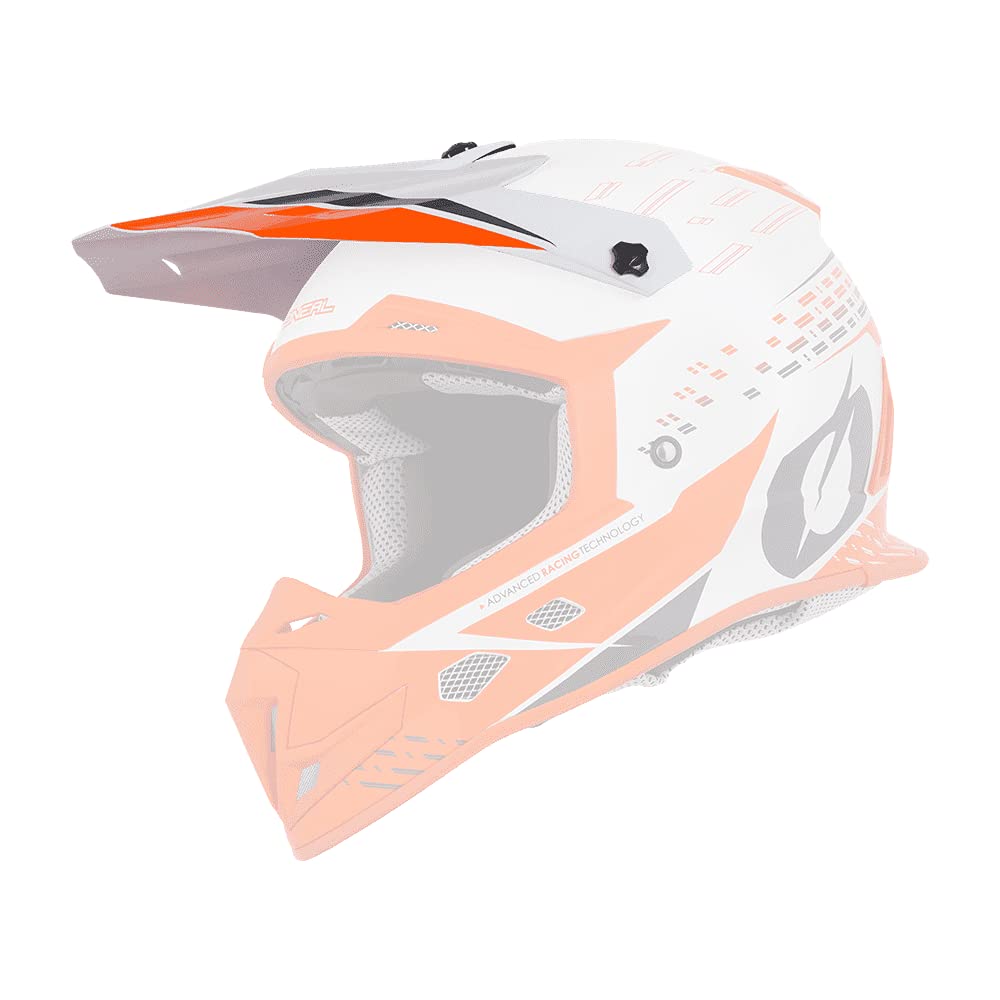 O'NEAL | Motocross-Helm-Ersatzteile | Enduro Motorrad | Ersatzschirm 5SRS Helm TRACE | Spare Visor 5SRS TRACE Helmet | Weiß Orange | One Size von O'NEAL