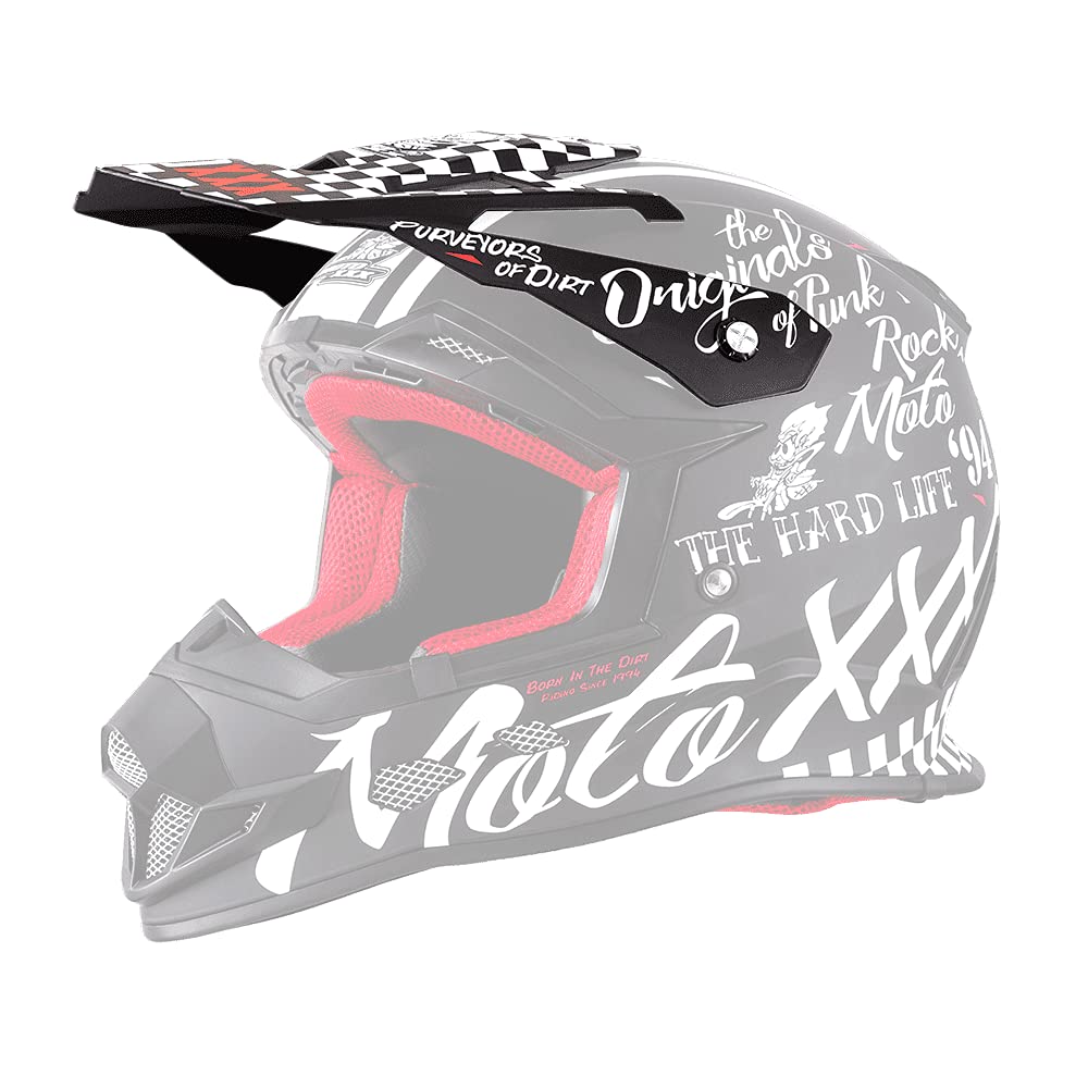 O'NEAL | Motocross-Helm-Ersatzteile | Enduro Motorrad | Ersatzschirm 5SRS Helm XXX TORMENT | Spare Visor 5SRS Moto XXX Helmet TORMENT | Schwarz Weiß | One Size von O'NEAL