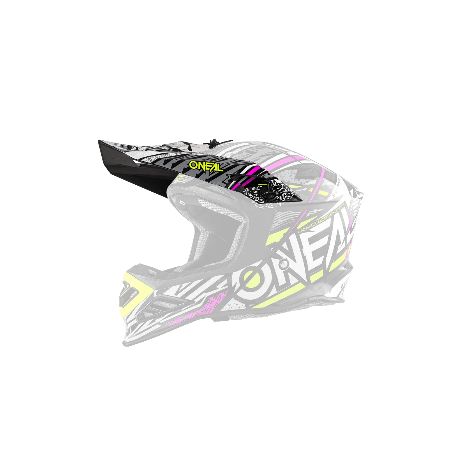 O'NEAL | Motocross-Helm-Ersatzteile | Enduro Motorrad | Ersatzschirm 8SRS Helmet SYNTHY | Visor 8SRS Helmet SYNTHY | Pink Gelb | One Size von O'NEAL