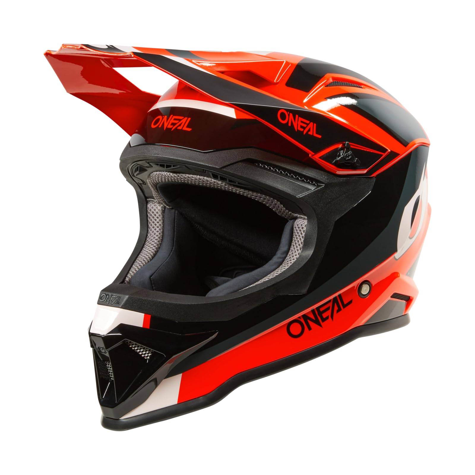 O'NEAL | Motocross-Helm | Kinder | MX Enduro | ABS-Schale, Komfort-Innenfutter, Lüftungsöffnungen für optimale Belüftung & Kühlung | 1SRS Youth Helmet Stream V.24 | Schwarz Rot | Größe L von O'NEAL