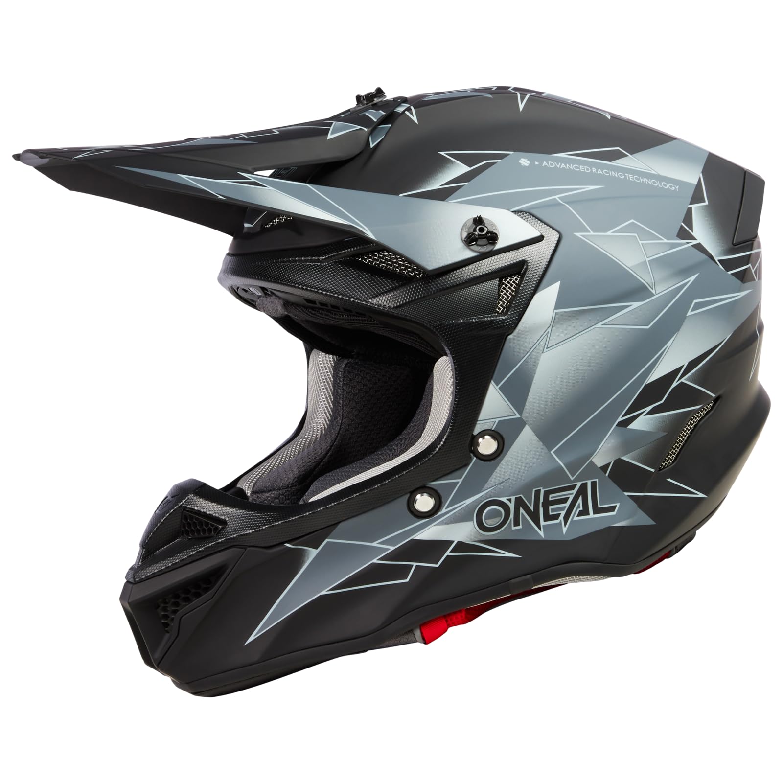 O'NEAL | Motocross-Helm | MX Enduro | 2 Außenschalen & 2 EPS für erhöhte Sicherheit | 5SRS Polyacrylite Helmet Surge V.23 | Erwachsene | Schwarz Grau | Größe M (57/58 cm) von O'NEAL