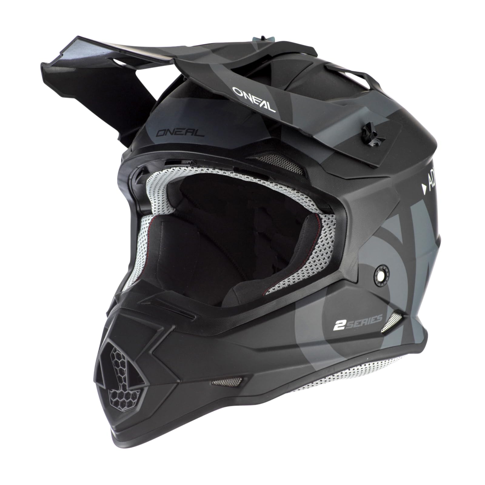 O'NEAL | Motocross-Helm | MX Enduro | ABS-Schale, Lüftungsöffnungen für optimale Kühlung | 2SRS Helmet Slick V.23 | Erwachsene | Schwarz Grau | Größe XL (61/62 cm) von O'NEAL