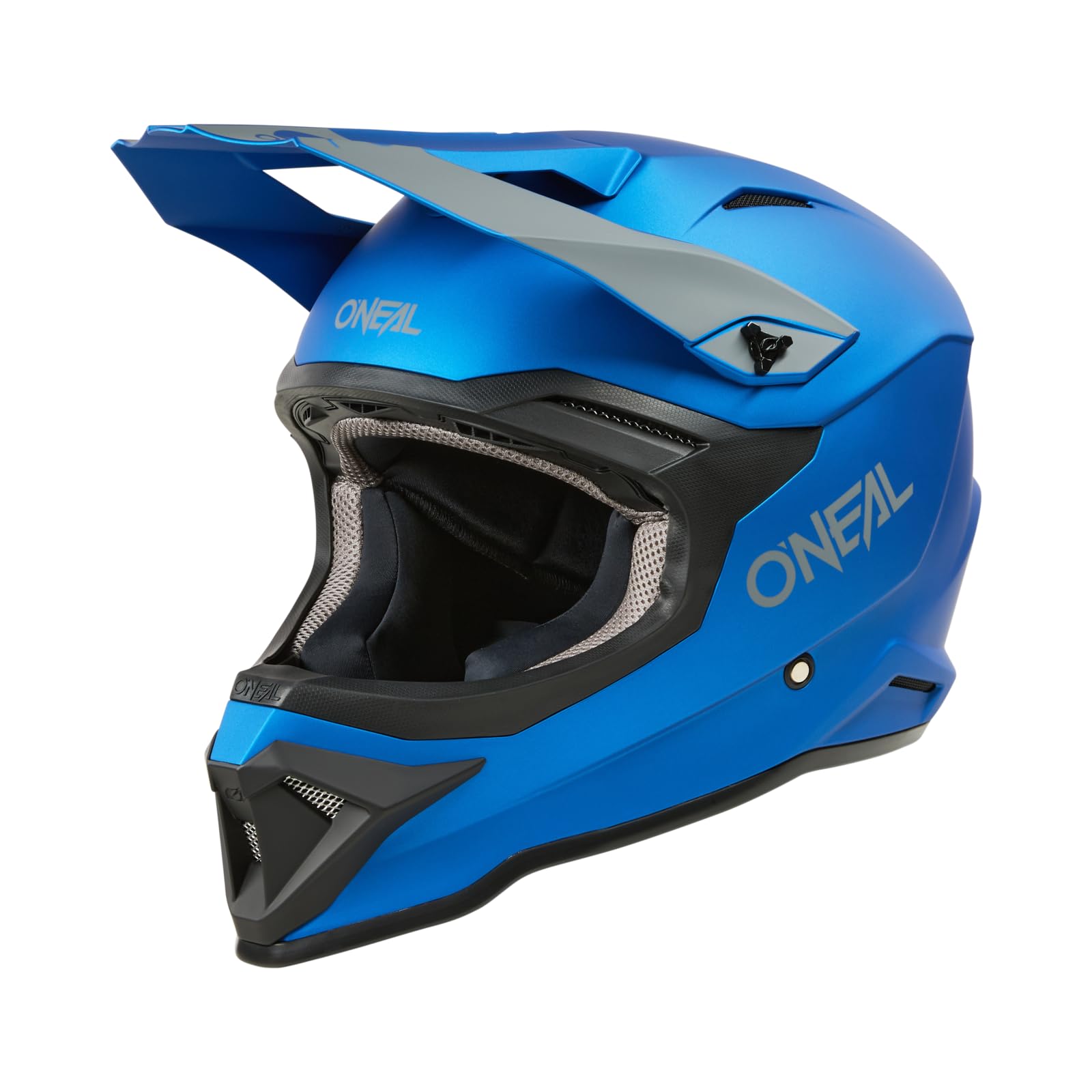 O'NEAL | Motocross-Helm | MX Enduro Motorrad | ABS-Schale, , Lüftungsöffnungen für optimale Belüftung und Kühlung | 1SRS Helmet SOLID V.24 | Erwachsene | Blau | Größe L von O'NEAL