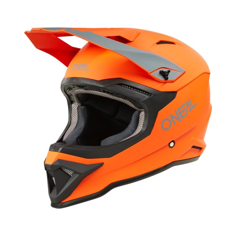 O'NEAL | Motocross-Helm | MX Enduro Motorrad | ABS-Schale, , Lüftungsöffnungen für optimale Belüftung und Kühlung | 1SRS Helmet SOLID V.24 | Erwachsene | Orange | Größe M von O'NEAL