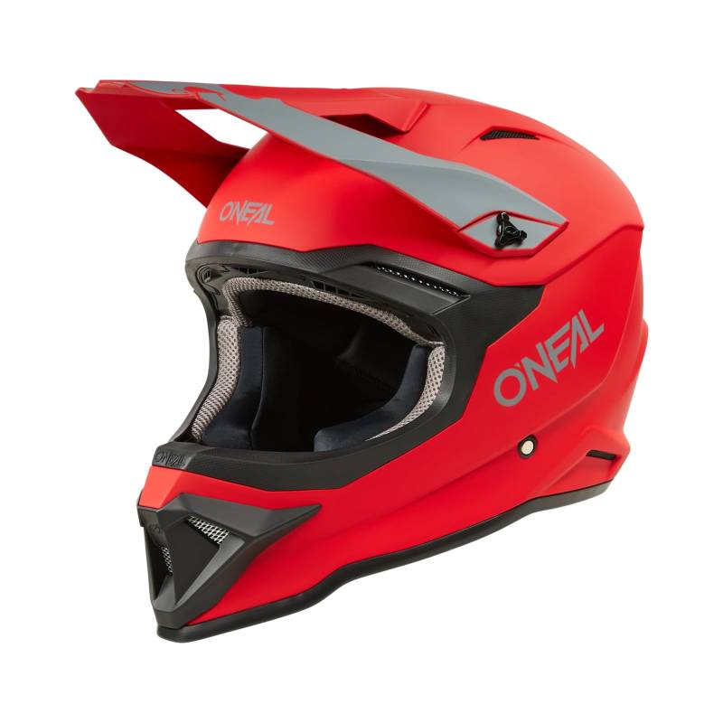 O'NEAL | Motocross-Helm | MX Enduro Motorrad | ABS-Schale, , Lüftungsöffnungen für optimale Belüftung und Kühlung | 1SRS Helmet SOLID V.24 | Erwachsene | Rot | Größe L von O'NEAL