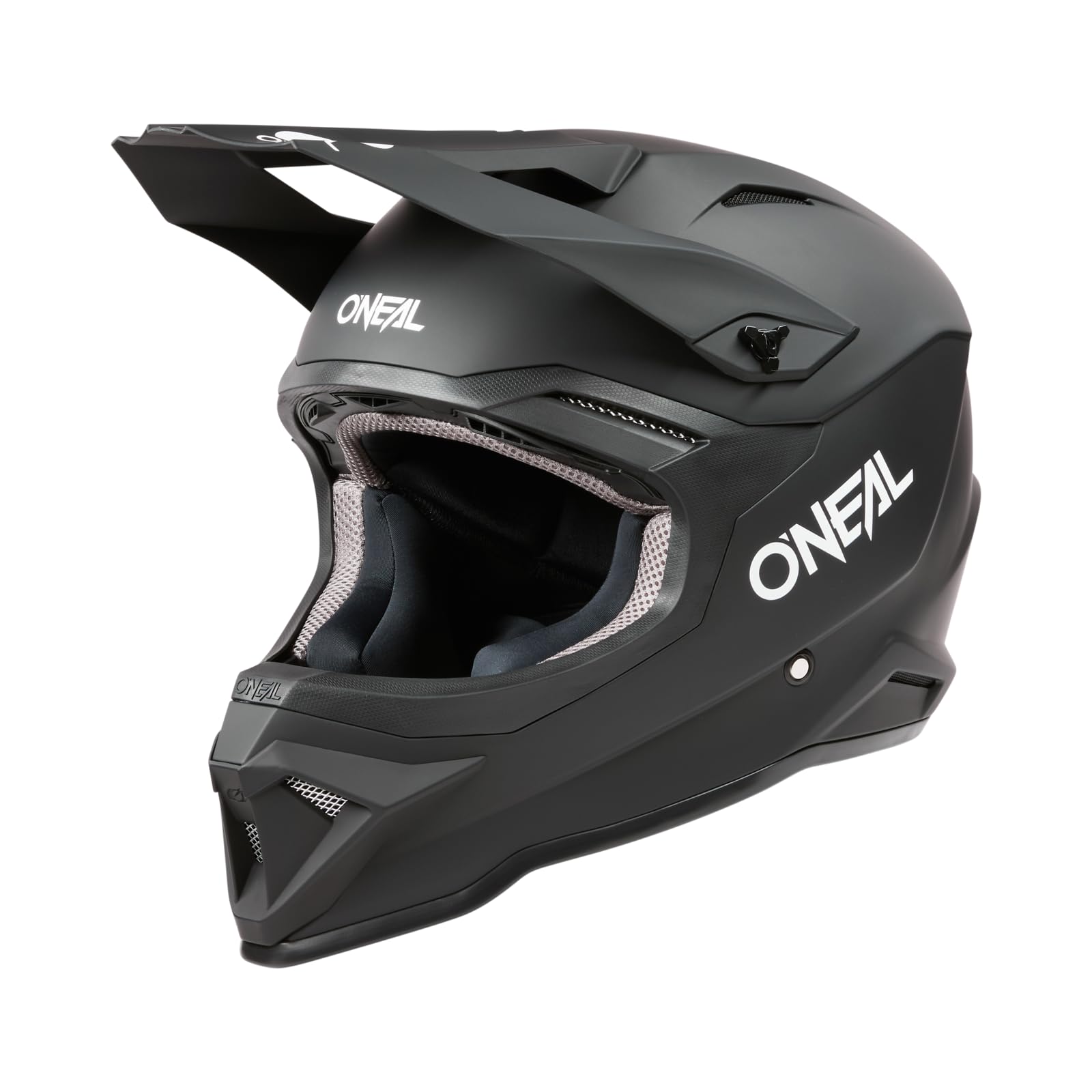 O'NEAL | Motocross-Helm | MX Enduro Motorrad | ABS-Schale, , Lüftungsöffnungen für optimale Belüftung und Kühlung | 1SRS Helmet SOLID V.24 | Erwachsene | Schwarz | Größe L von O'NEAL