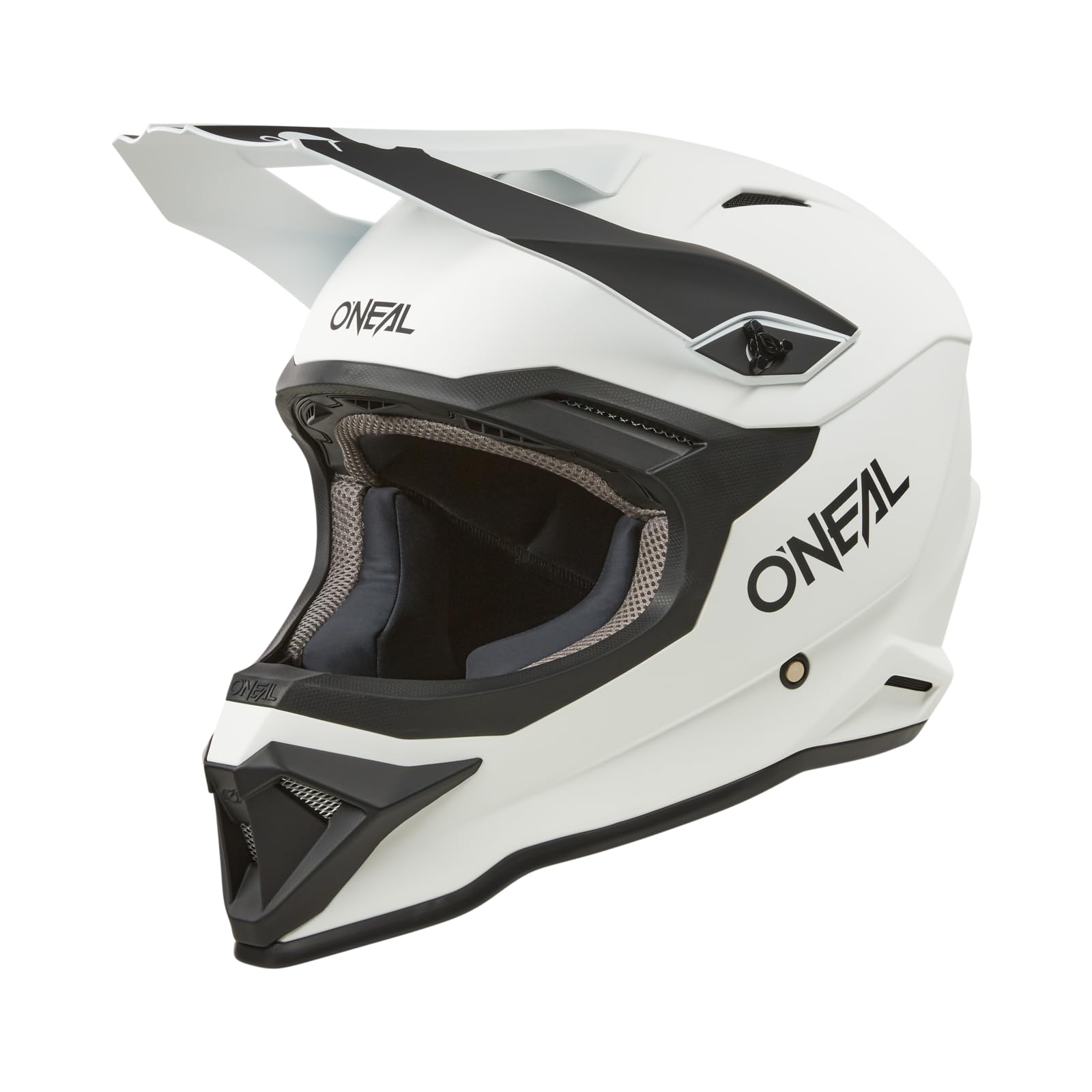 O'NEAL | Motocross-Helm | MX Enduro Motorrad | ABS-Schale, , Lüftungsöffnungen für optimale Belüftung und Kühlung | 1SRS Helmet SOLID V.24 | Erwachsene | Weiß | Größe L von O'NEAL