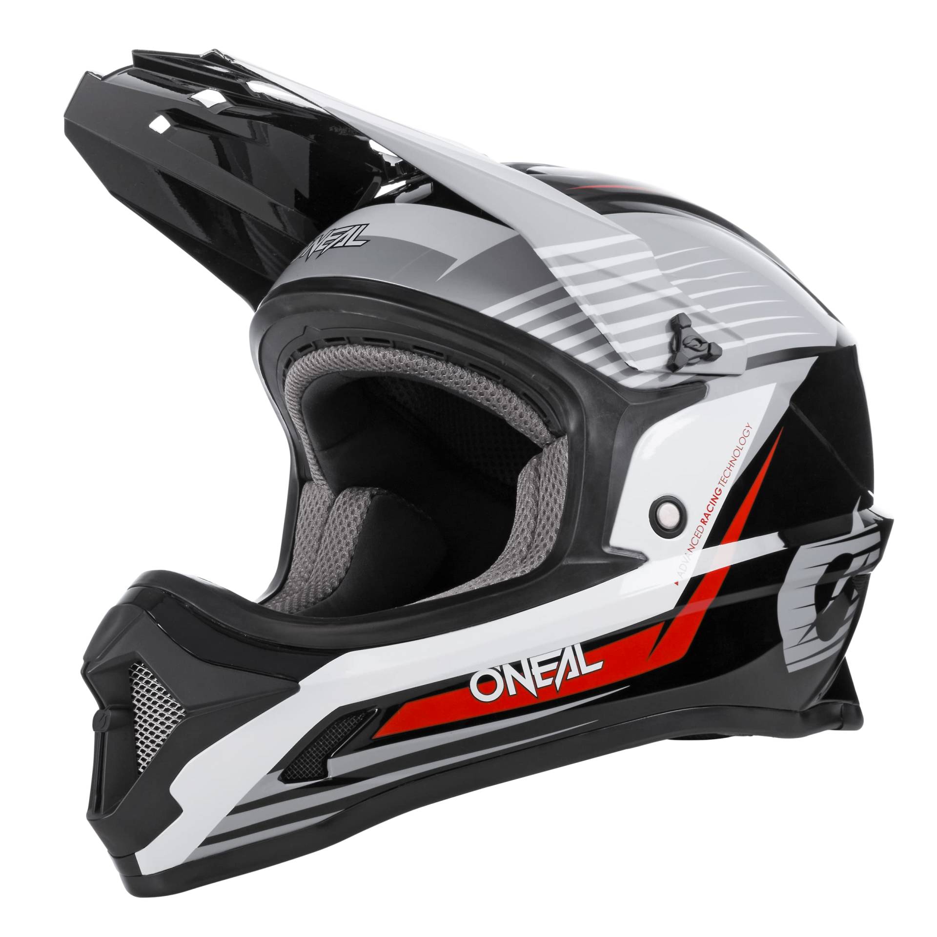 O'NEAL | Motocross-Helm | MX Enduro Motorrad | ABS-Schale, , Lüftungsöffnungen für optimale Belüftung & Kühlung | 1SRS Helmet Stream | Erwachsene | Schwarz Rot | Größe L von O'NEAL