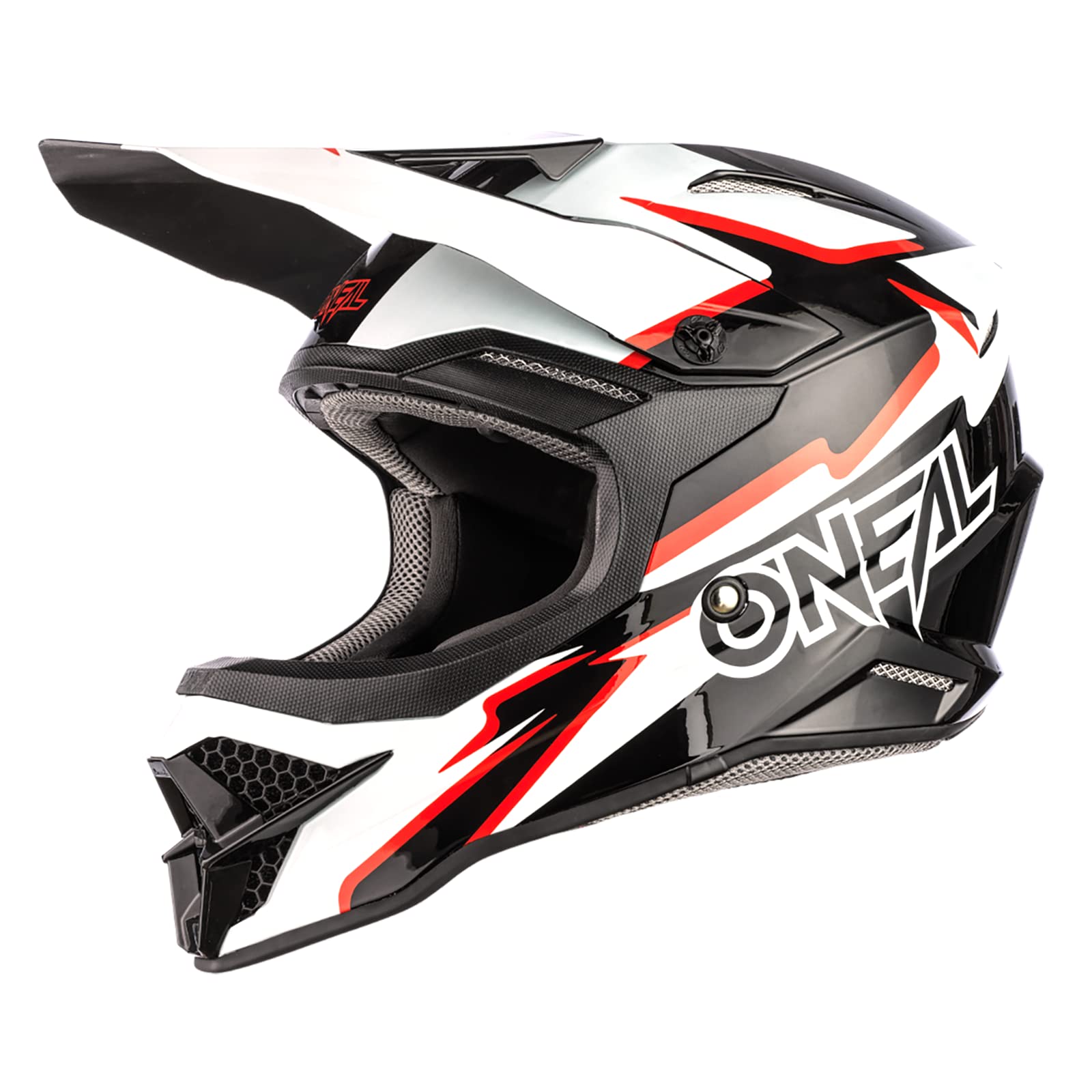 O'NEAL | Motocross-Helm | MX Enduro Motorrad | ABS-Schale, Lüftungsöffnungen für optimale Belüftung und Kühlung | 3SRS Helmet Voltage | Erwachsene | Schwarz Weiß | Größe XL von O'NEAL