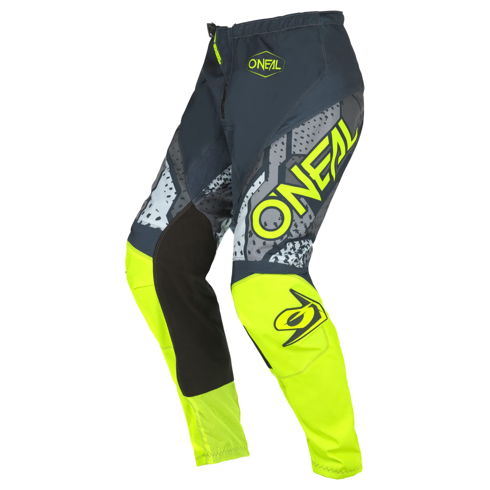 O'NEAL | Motocross-Hose | Enduro MX | Maximale Bewegungsfreiheit, Leichtes, Atmungsaktives und langlebiges Design | Pants Element Camo V.22 | Erwachsene | Grau Neon-Gelb | Größe 36/52 von O'NEAL