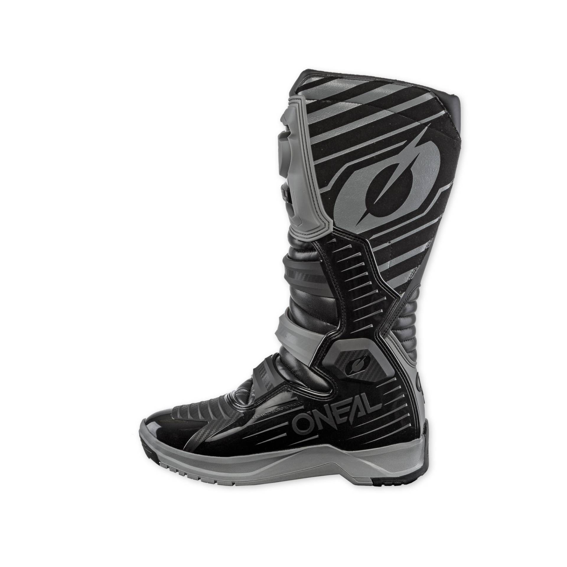 O'NEAL Motocross Stiefel RMX Boot EU I Enduro Motorrad I Ergonomische Motorradschuhe Herren & Damen mit Anti-Rutsch Sohle I Schwarz-Grau I Größe 43 von O'NEAL