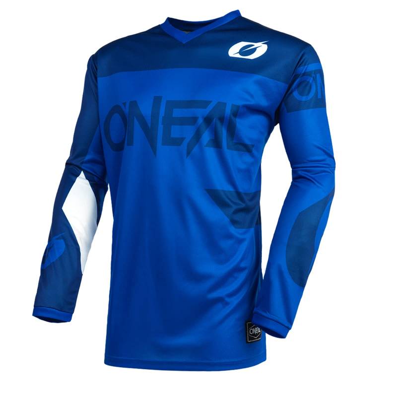 O'NEAL | Motocross-Trikot | Enduro MX | Atmungsaktives Material, Gepolsterter Ellbogenschutz, Passform für maximale Bewegungsfreiheit | Element Jersey Racewear | Erwachsene | Blau | Größe S von O'NEAL