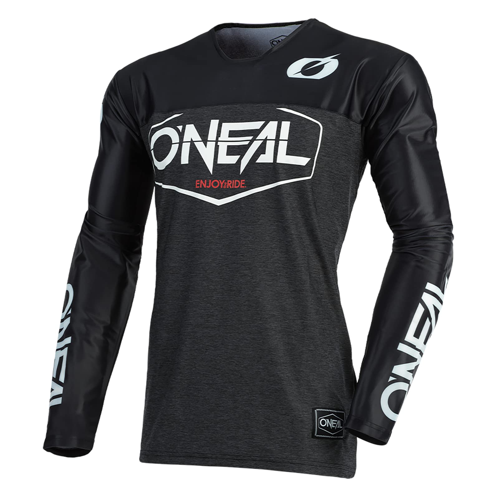 O'NEAL | Motocross-Trikot | Enduro Motorrad | Schnell trocknendes Performance-Material, Mit großer Bewegungsfreiheit, Slim Fit Schnitt | Jersey Mayhem Hexx | Erwachsene | Schwarz | Größe L von O'NEAL