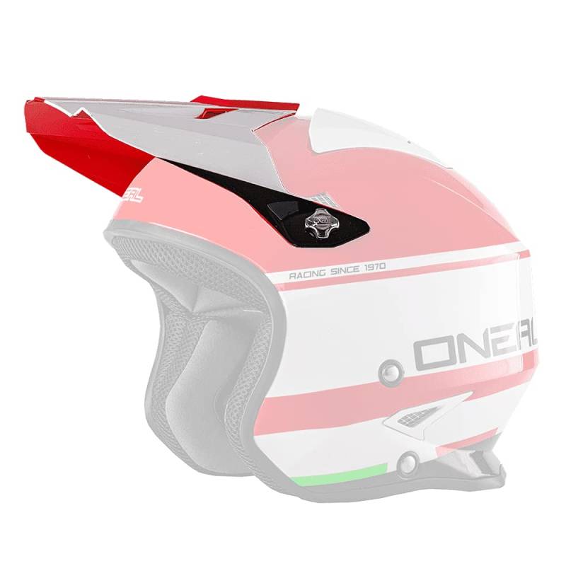 O'NEAL | Motorrad-Helm-Ersatzteile | Enduro Motorrad | Ersatzschirm SLAT Helmet Crimson | Visor SLAT Helmet Crimson | Weiß Rot | One Size von O'NEAL