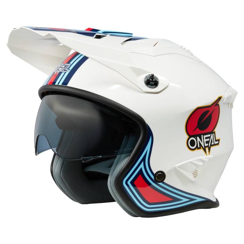 O'NEAL | Motorradhelm | Enduro Adventure Street |ABS-Schale, integrierte Sonnenblende | Volt Helmet MN1 V.24 | Erwachsene | Weiß Rot Blau| Größe L von O'NEAL