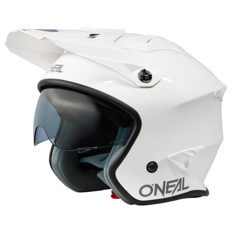 O'NEAL | Motorradhelm | Enduro Adventure Street | ABS-Schale, integrierte Sonnenblende | Volt Helmet SOLID V.24 | Erwachsene | Weiß | Größe S von O'NEAL