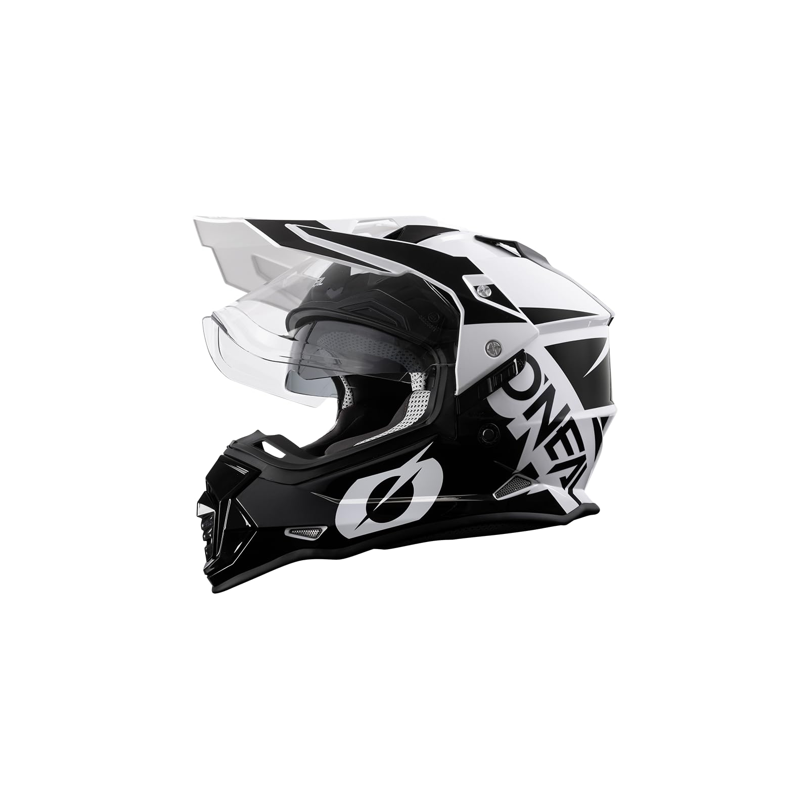 O'NEAL | Motorradhelm | Enduro Motorrad | Ventilationsöffnungen für maximalen Luftstrom & Kühlung, ABS-Schale, integrierte Sonnenblende | Sierra Helmet Torment V.22 | Erwachsene | Schwarz Weiß | XS von O'NEAL