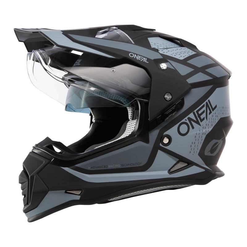 O'NEAL | Motorradhelm | Enduro Motorrad | Ventilationsöffnungen für maximalen Luftstrom & Kühlung, integrierte Sonnenblende | Sierra Helmet R V.24 | Erwachsene | Schwarz Grau | Größe XXL von O'NEAL