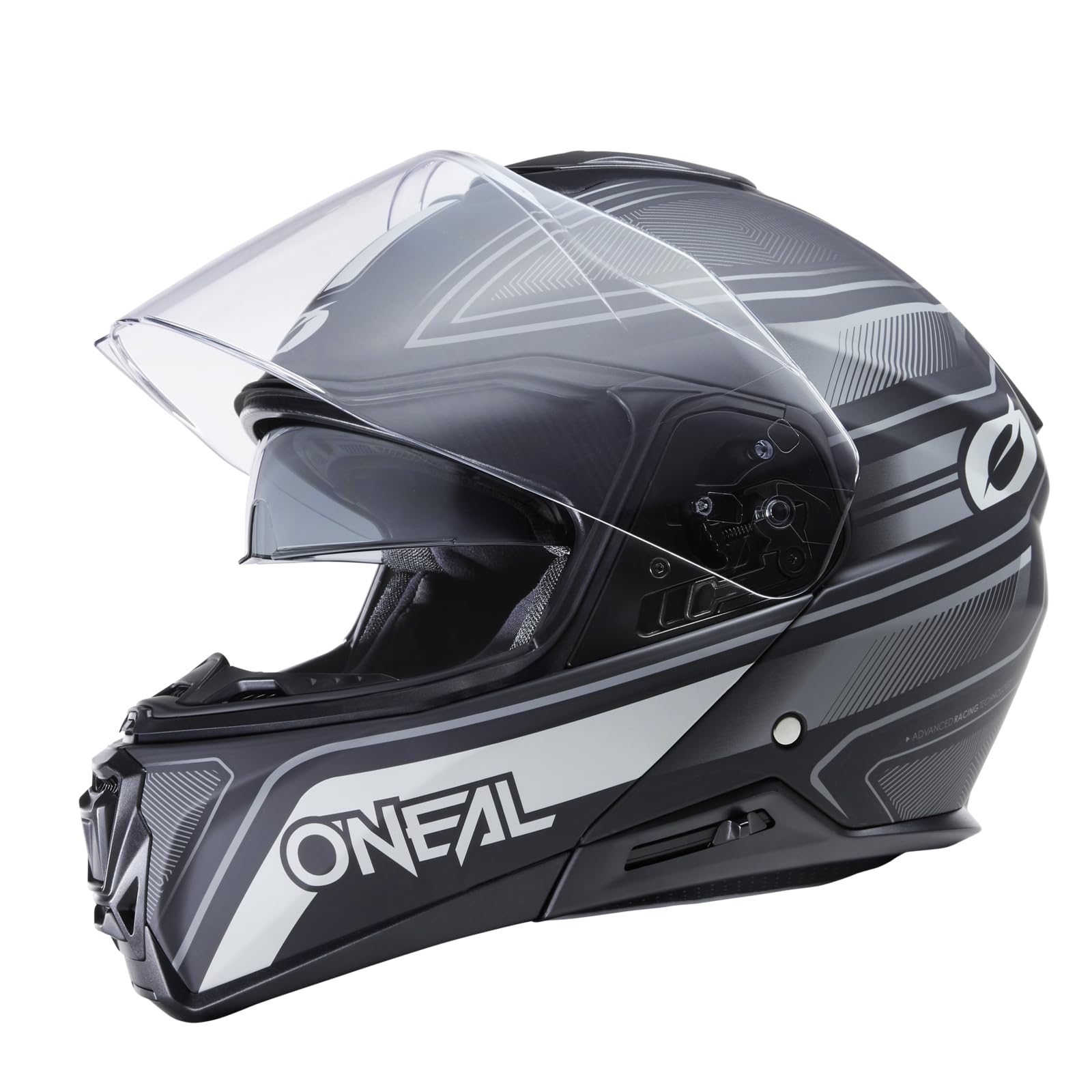 O'NEAL | Motorradhelm | Enduro Touring Adventure Street | Guter Fit, Pinlock und Bluetooth fähig, integrierte Sonnenblende | M-SRS Helmet String V.22 | Erwachsene | Schwarz Grau | Größe XS von O'NEAL