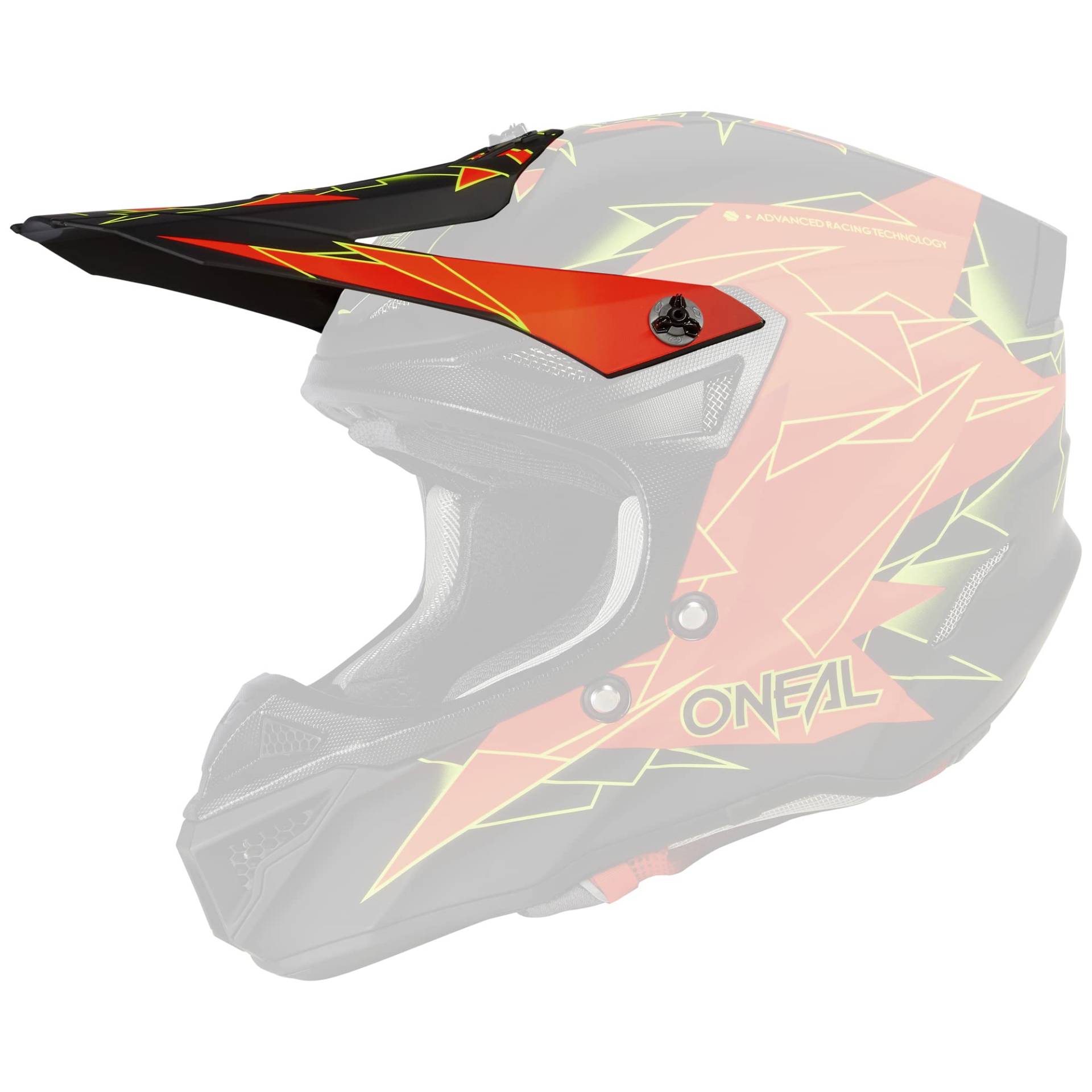 O'NEAL | Motorradhelm-Ersatzteile | Enduro Motocross | Ersatzschirm für den 5SRS Polyacrylite Helmet SURGE V.23 | Spare Visor 5SRS Polyacrylite Helmet SURGE V.23 | Schwarz Rot | One Size von O'NEAL